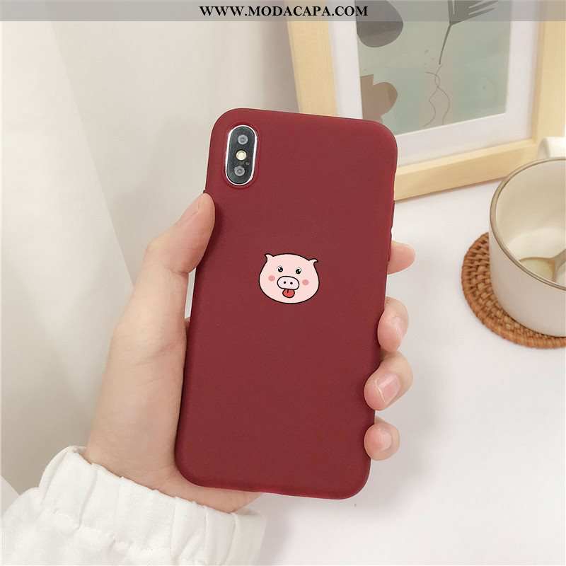 Capas iPhone X Soft Cases Casal Silicone Telemóvel Fosco Baratos