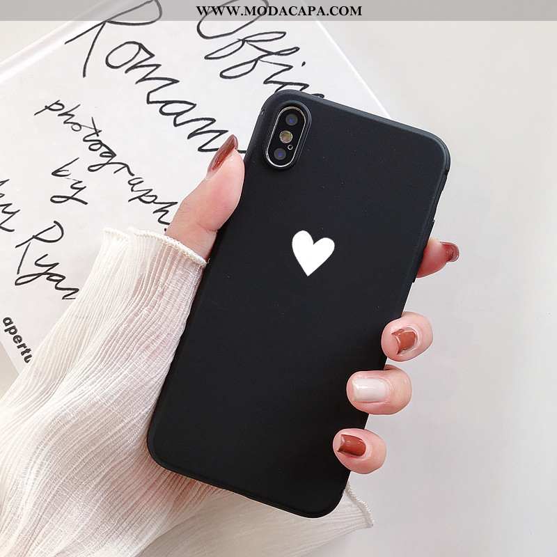 Capas iPhone X Soft Cases Casal Silicone Telemóvel Fosco Baratos