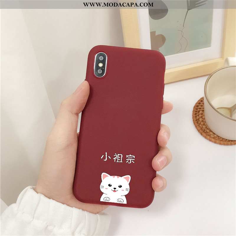 Capas iPhone X Soft Cases Casal Silicone Telemóvel Fosco Baratos