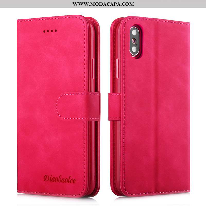 Capa iPhone X Silicone Grande Antiqueda Negócio Couro Telemóvel Cover Barato