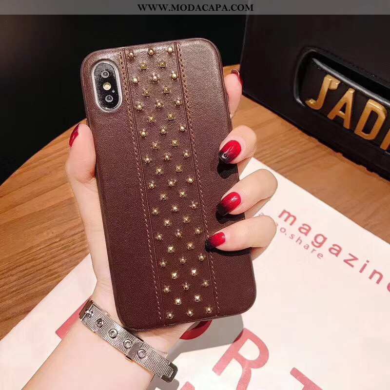 Capa iPhone X Metalica Protetoras Simples Lisas Telemóvel Cases Capas Promoção