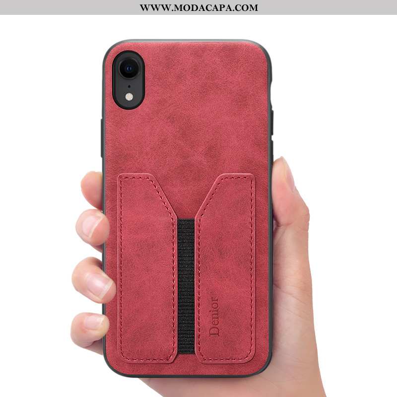 Capas iPhone Xr Carteira Marrom Couro Cases Telemóvel Promoção