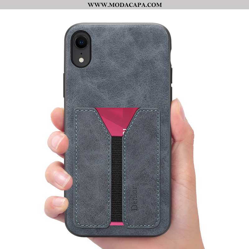 Capas iPhone Xr Carteira Marrom Couro Cases Telemóvel Promoção