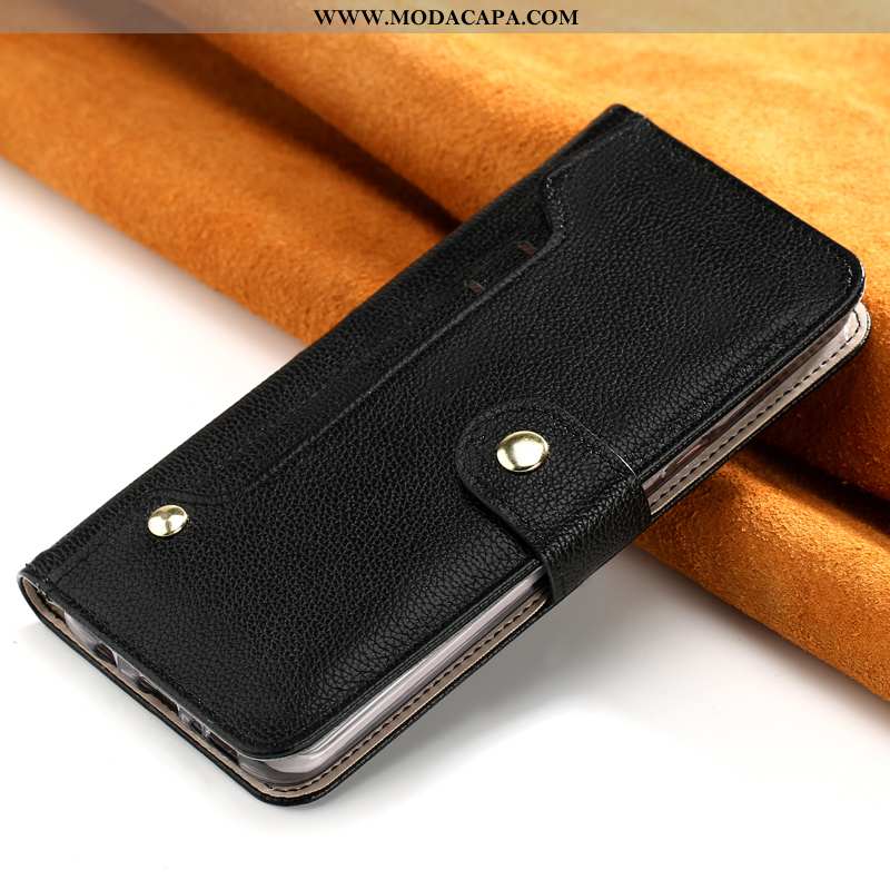 Capa iPhone Xr Carteira Vaca Couro Legitimo Completa Marrom Multitato Capas Promoção