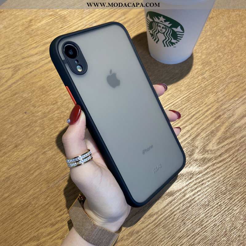 Capas iPhone Xr Fosco Vermelho Transparente Tendencia Antiqueda De Grau Telemóvel Comprar