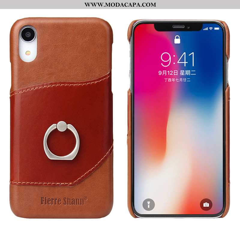 Capas iPhone Xr Acessorios Antiqueda Vermelho Protetoras Couro Suporte Comprar