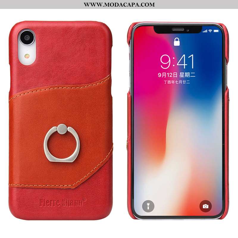 Capas iPhone Xr Acessorios Antiqueda Vermelho Protetoras Couro Suporte Comprar