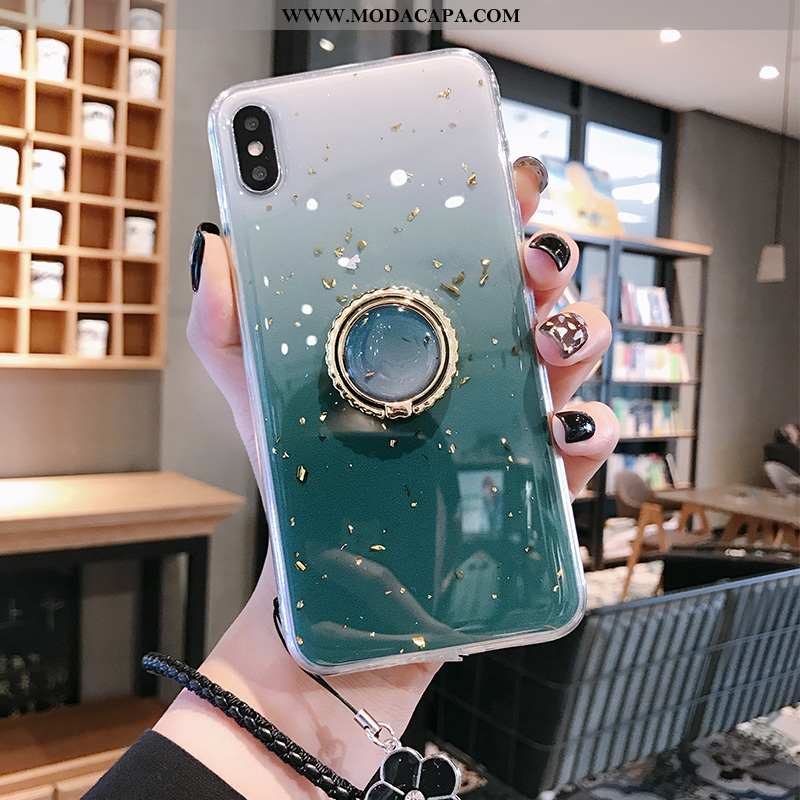 Capas iPhone Xs Max Tendencia Vermelho Soft Completa Telemóvel Verde Baratas