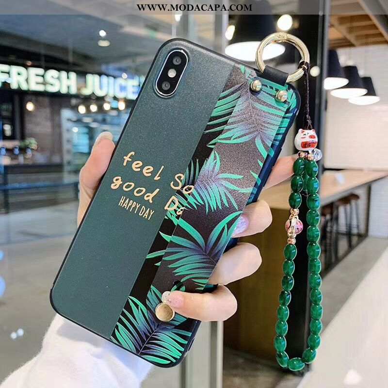 Capas iPhone Xs Max Silicone Protetoras Pulseira Casal Bonitos Suporte Promoção