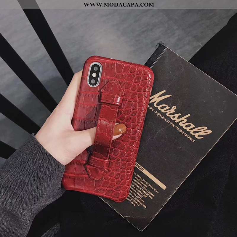 Capas iPhone Xs Max Luxo Wrisband Cases Vermelho Telemóvel Crocs Online
