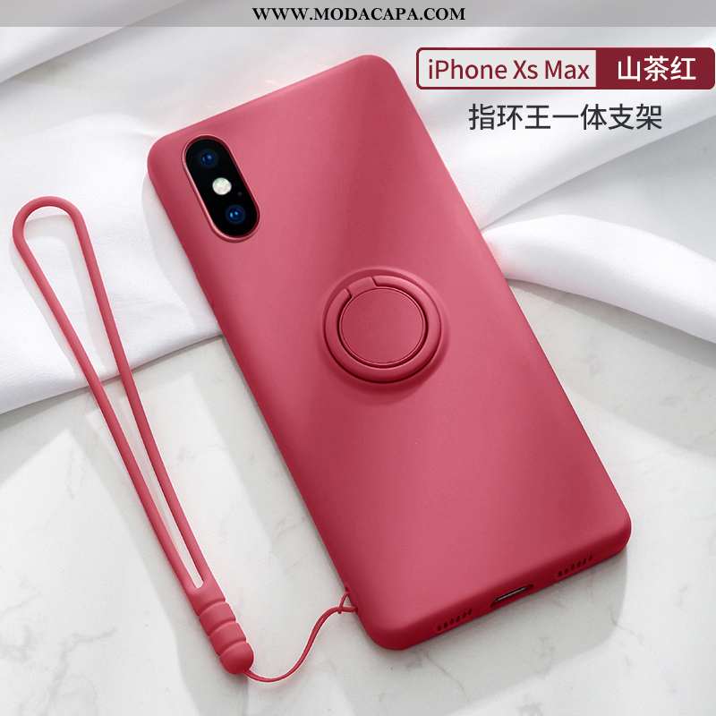 Capas iPhone Xs Max Slim Cases Rosa Silicone Super Soft Barato