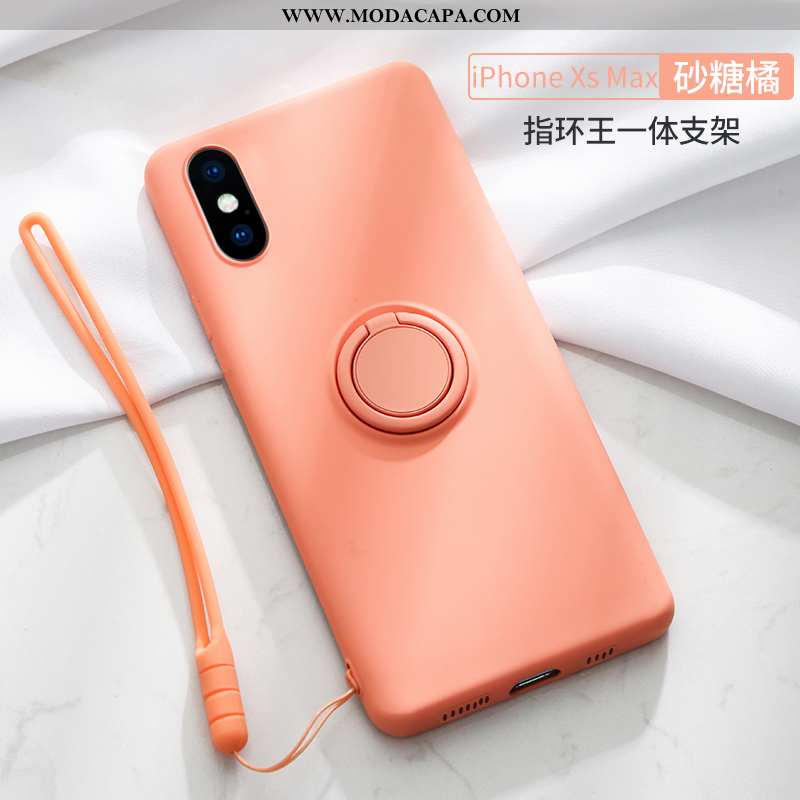 Capas iPhone Xs Max Slim Cases Rosa Silicone Super Soft Barato