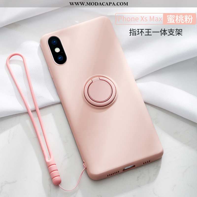 Capas iPhone Xs Max Slim Cases Rosa Silicone Super Soft Barato