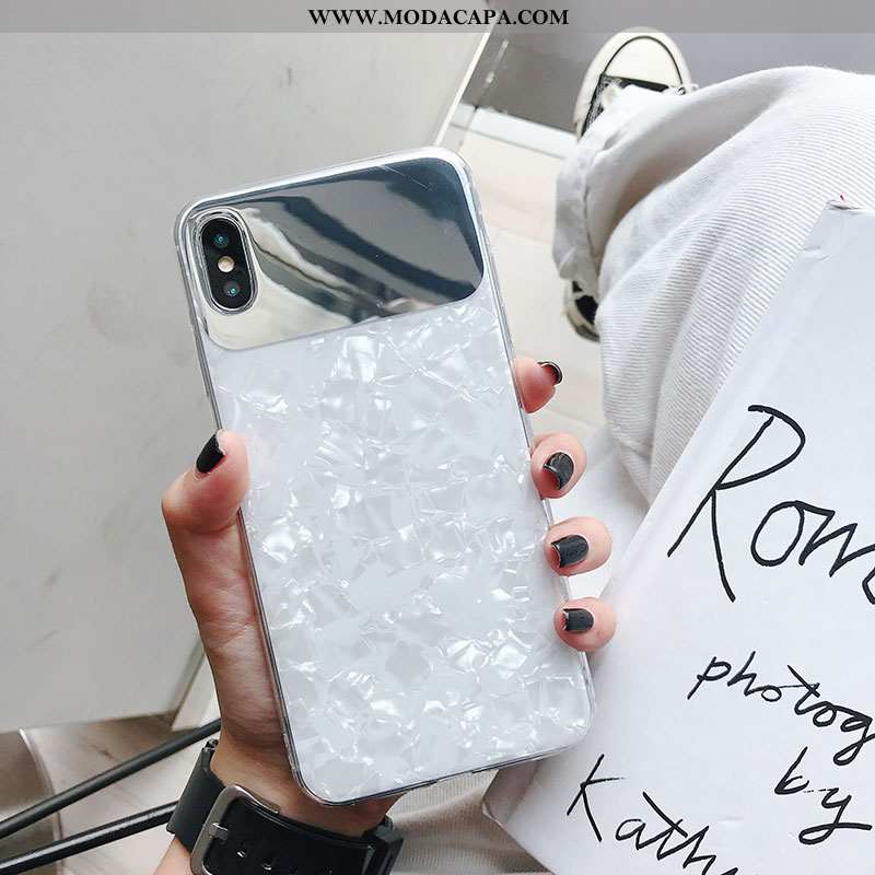 Capa iPhone Xs Capas Concha Telemóvel Branco Baratas