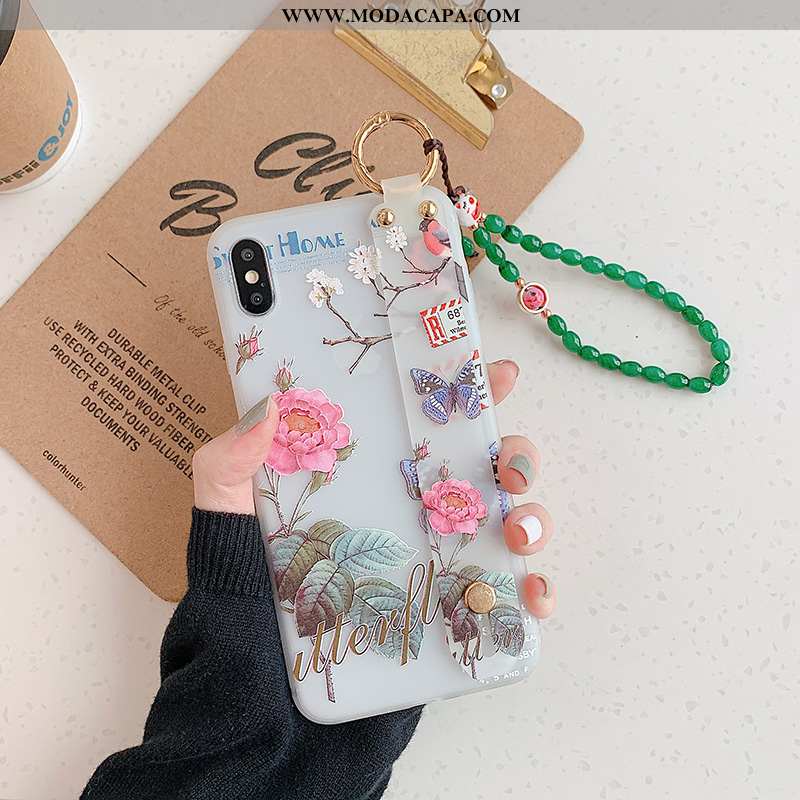 Capas iPhone Xs Fosco Telemóvel Protetoras Cases Novas Florido Verde Promoção