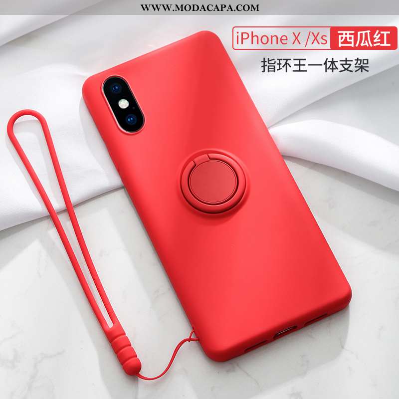 Capas iPhone Xs Slim Azul Silicone Soft Cases Suporte Telemóvel Online