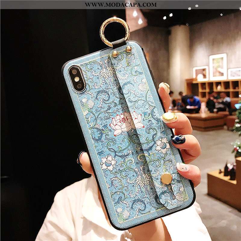 Capas iPhone Xs Silicone Suporte Palace Midi Telemóvel Antiqueda Baratos