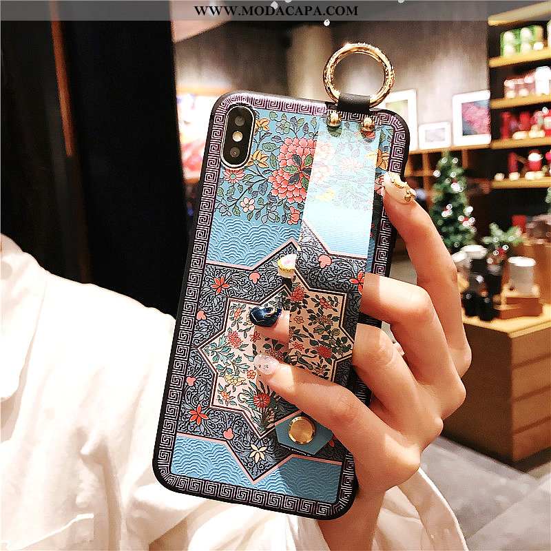 Capas iPhone Xs Silicone Suporte Palace Midi Telemóvel Antiqueda Baratos