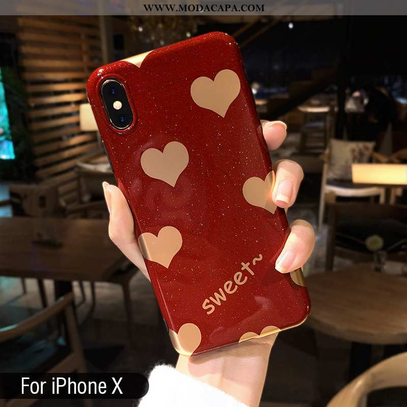 Capas iPhone Xs Super Nova Soft Cases Vermelho Antiqueda Silicone Venda