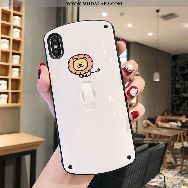 Capa iPhone Xs Criativas Branco Casal Tendencia Desenho Animado Completa Telemóvel Venda