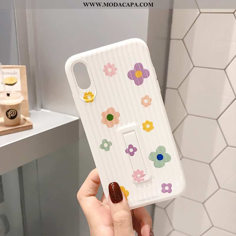 Capas iPhone Xs Criativas Telemóvel Floridas Nova Telinha Soft Barato