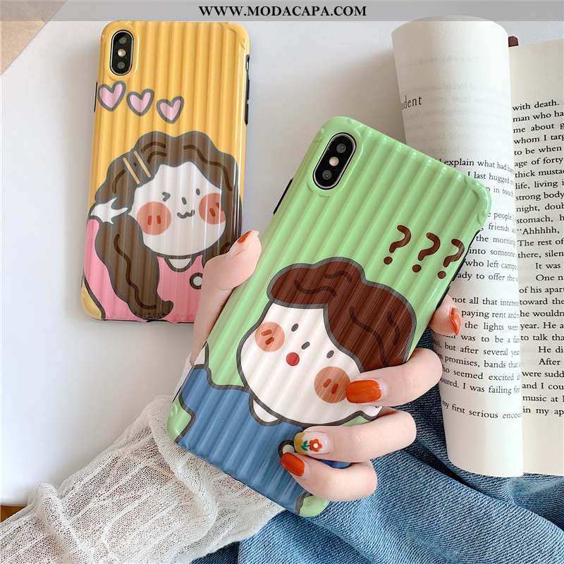 Capa iPhone Xs Protetoras Silicone Casal Cases Completa Antiqueda Criativas Venda