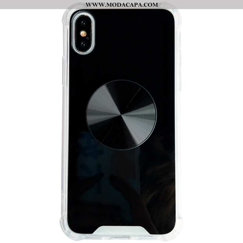 Capa iPhone Xs Tendencia Suporte Minimalista Telemóvel Frente Capas Preto Baratas