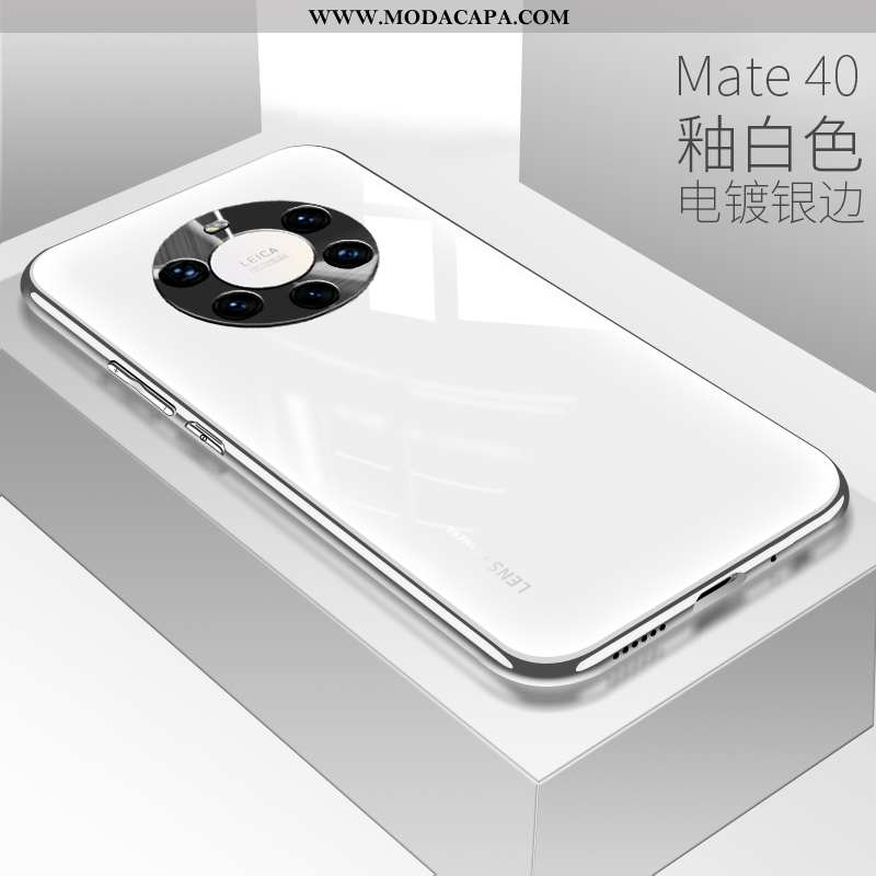 Capa Huawei Mate 40 Vidro Branco De Grau Novas Preto Telemóvel Completa Promoção