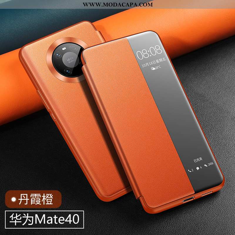 Capa Huawei Mate 40 Protetoras Cover Laranja Inteligente Capas Antiqueda Telemóvel Online