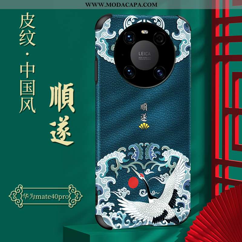 Capas Huawei Mate 40 Pro Silicone Antiqueda Azul Criativas Estiloso Telemóvel Comprar