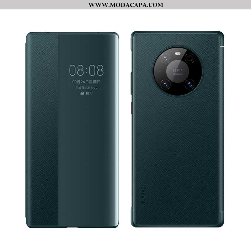 Capas Huawei Mate 40 Pro Couro Silicone Couro Transparente Legitimo Laranja Telemóvel Novas Venda