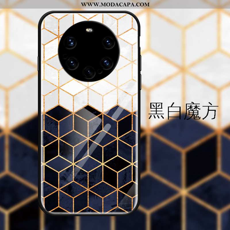 Capa Huawei Mate 40 Pro+ Personalizado Estilosas Protetoras Cases Quadrada Gradiente Preto Online