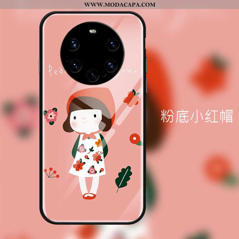 Capa Huawei Mate 40 Pro+ Protetoras Desenho Animado Cases Aço Novas Boné Vermelho Promoção