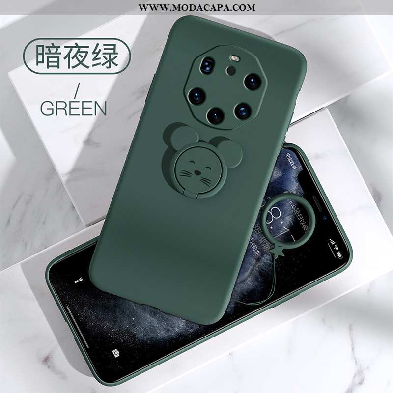 Capa Huawei Mate 40 Rs Silicone Cases Soft Protetoras Antiqueda Cinza Completa Barato