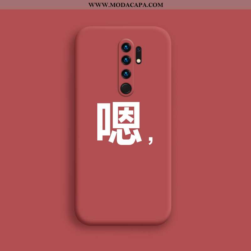 Capas Xiaomi Redmi 9 Soft Vermelho Malha Super Nova Telemóvel Promoção