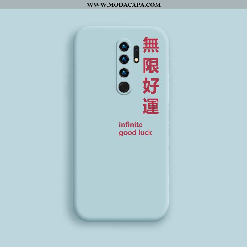 Capas Xiaomi Redmi 9 Silicone Azul Personalizada Telemóvel Tendencia Malha Completa Baratos