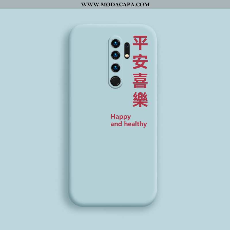 Capas Xiaomi Redmi 9 Silicone Azul Personalizada Telemóvel Tendencia Malha Completa Baratos