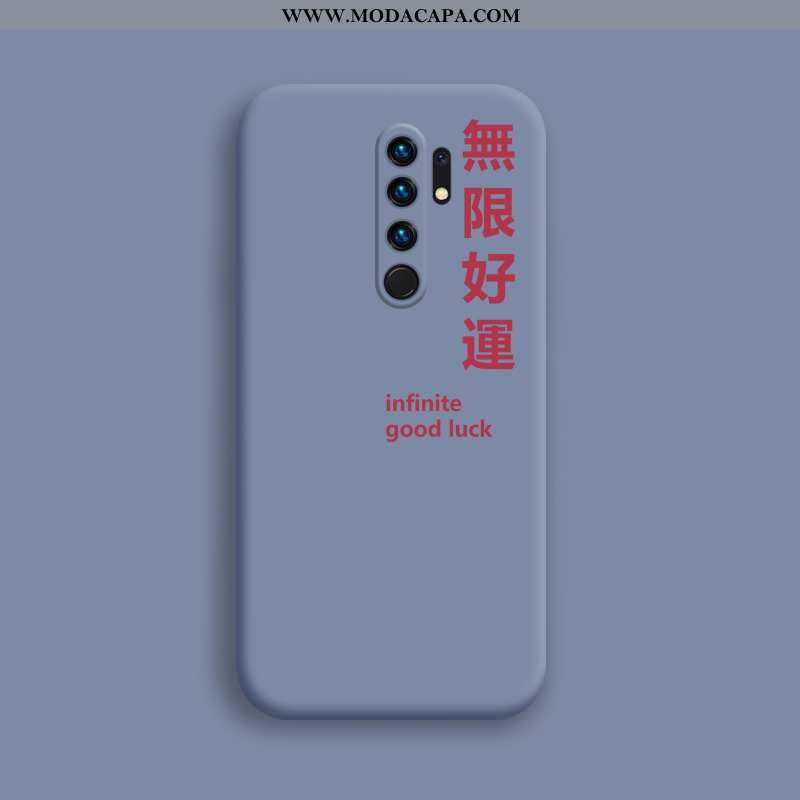 Capas Xiaomi Redmi 9 Silicone Azul Personalizada Telemóvel Tendencia Malha Completa Baratos