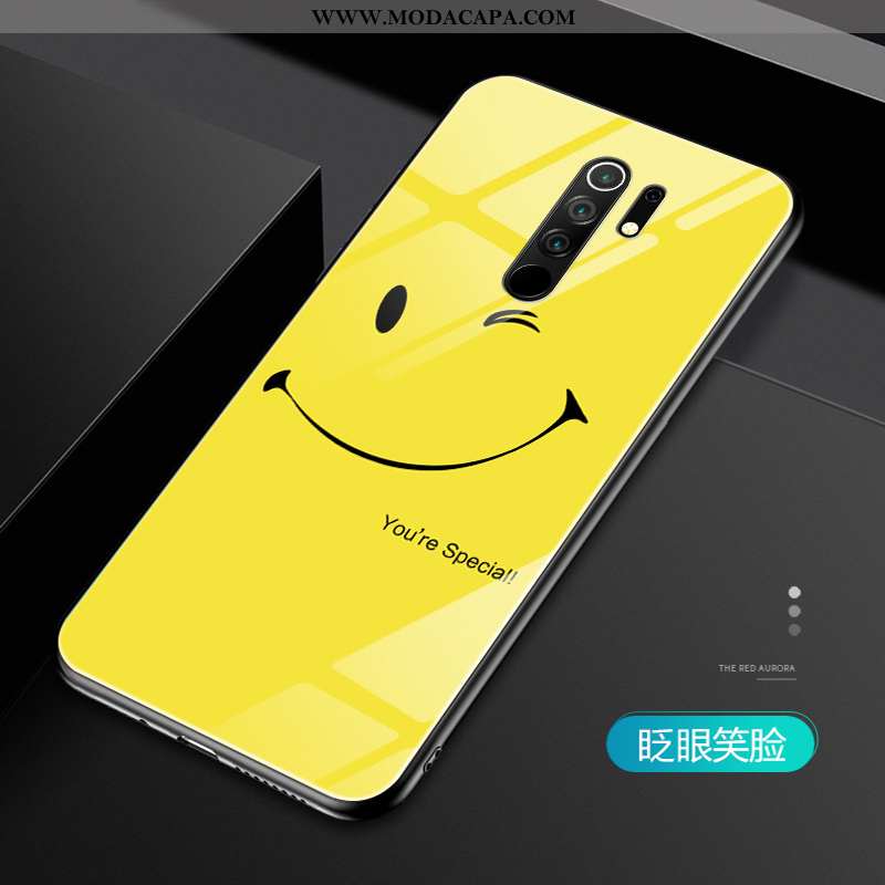 Capas Xiaomi Redmi 9 Vidro Telemóvel Antiqueda Vermelho Amarela Pequena Online