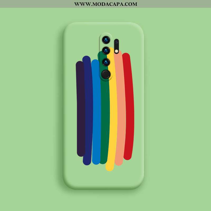 Capa Xiaomi Redmi 9 Personalizado Nova Criativas Vermelho Slim Soft Arco Iris Venda