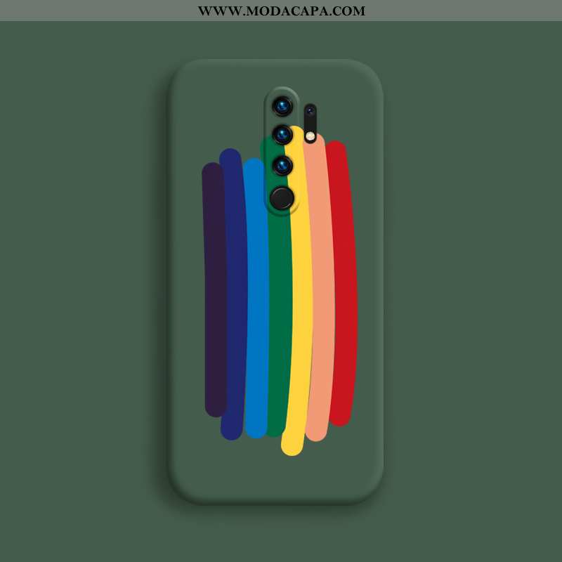 Capa Xiaomi Redmi 9 Personalizado Nova Criativas Vermelho Slim Soft Arco Iris Venda