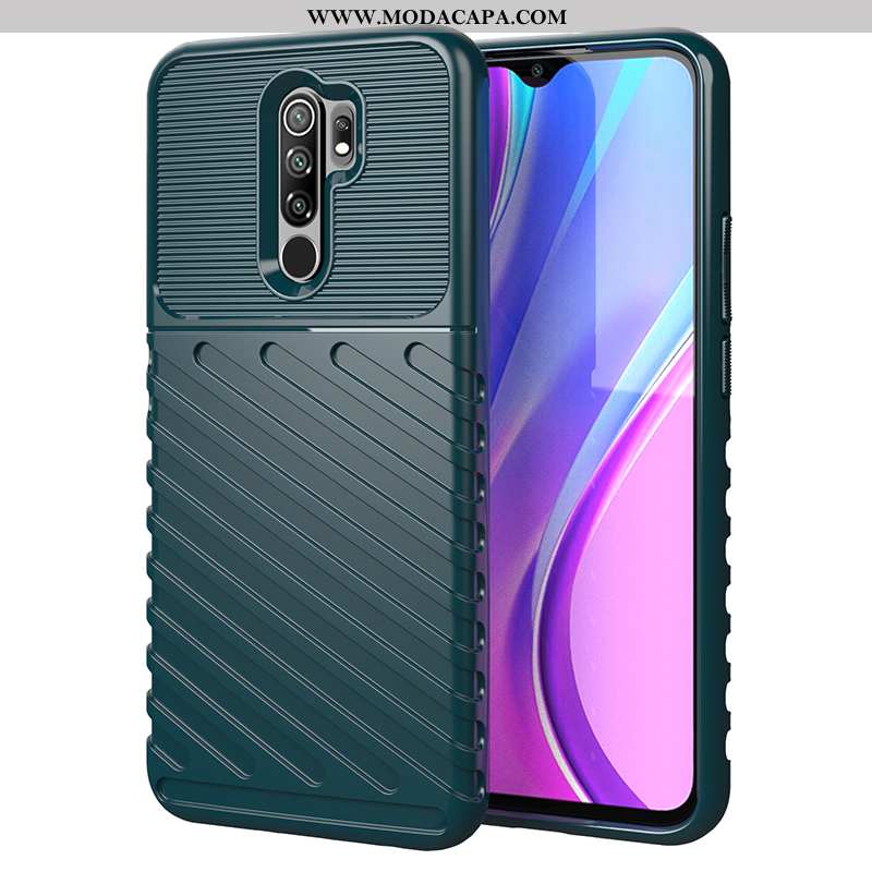 Capas Xiaomi Redmi 9 Silicone Antiqueda Protetoras Verde Tendencia Soft Baratas