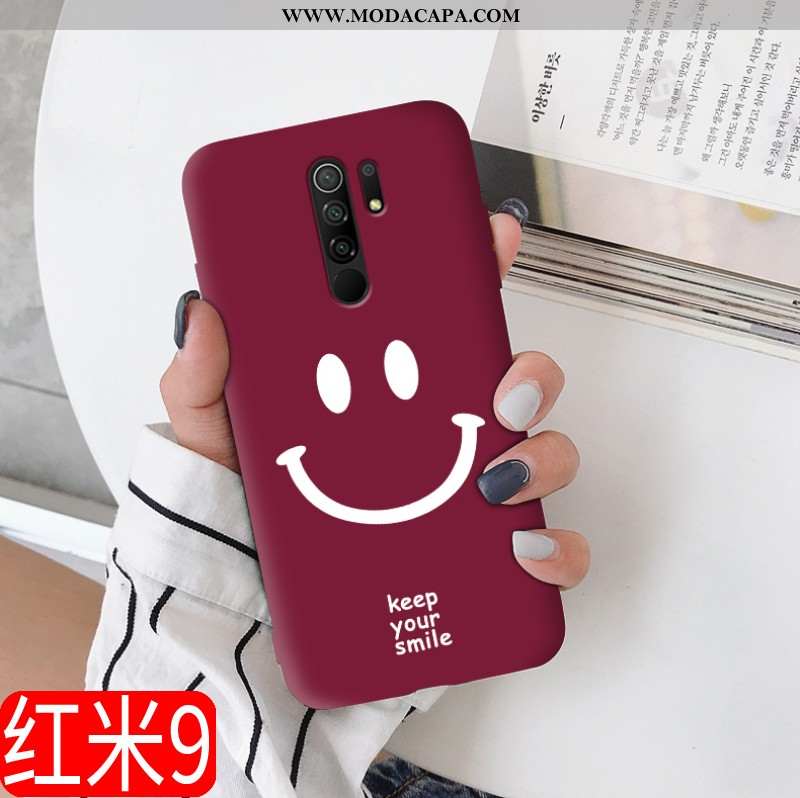 Capas Xiaomi Redmi 9 Tendencia Soft Telemóvel Novas Vermelho Silicone Cases Online