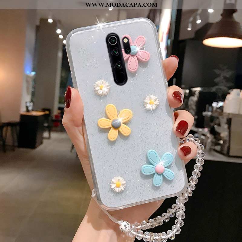 Capas Xiaomi Redmi 9 Protetoras Pequena Cases Soft Fada Crisântemo Prata Barato