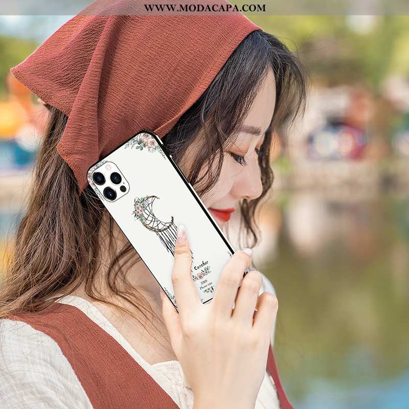 Capas iPhone 12 Pro Super Branco De Grau Slim Nova Florais Vermelho Venda