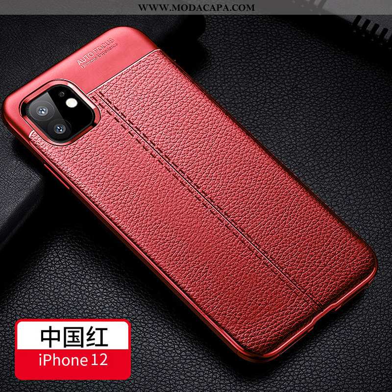 Capa iPhone 12 Slim De Grau Minimalista Business Completa Cases Malha Online