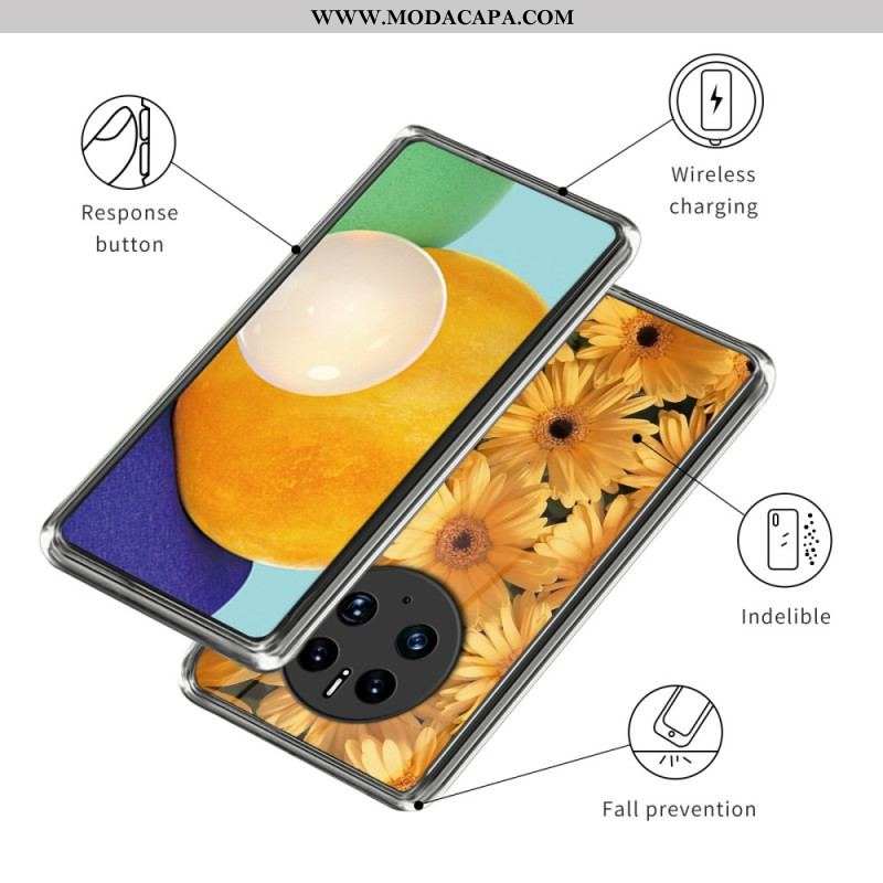 Capa Para Huawei Mate 50 Pro Girassóis