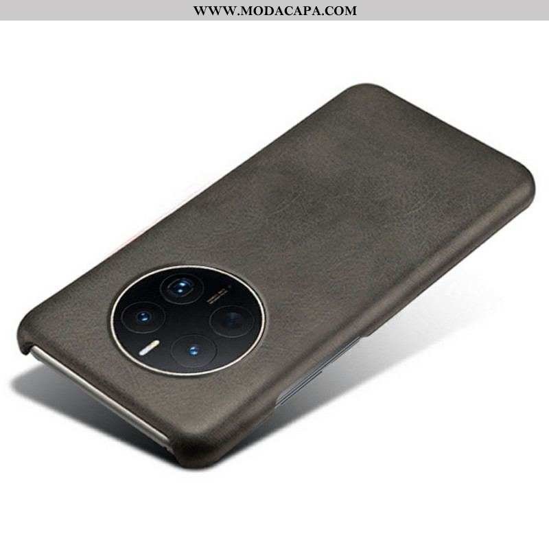 Capa Para Huawei Mate 50 Pro Efeito Couro