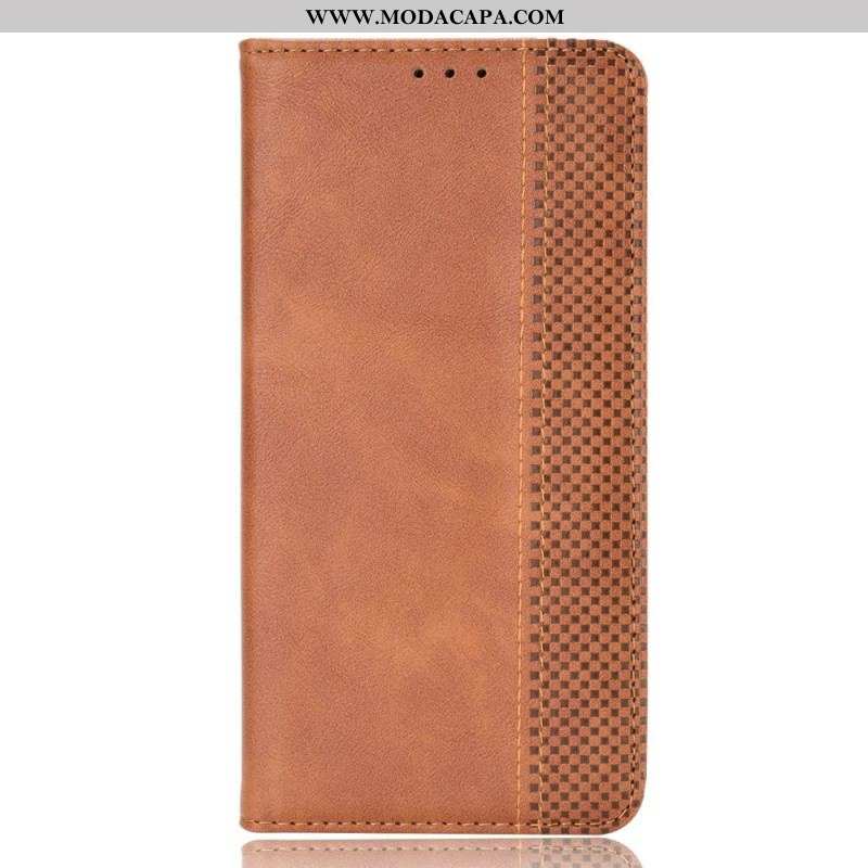 Capa De Celular Para Huawei Mate 50 Pro Flip Estilo Vintage De Couro