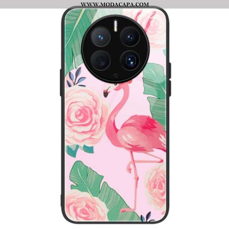 Capa Para Huawei Mate 50 Pro Vidro Temperado Flamingo